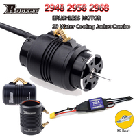 ROCKET-RC 2948 2958 2968 Brushless Motor 29-S/29-L Water Cooling Jacket 70A ESC Combo for Traxxas Blast Feilun 600-800mm RC Boat
