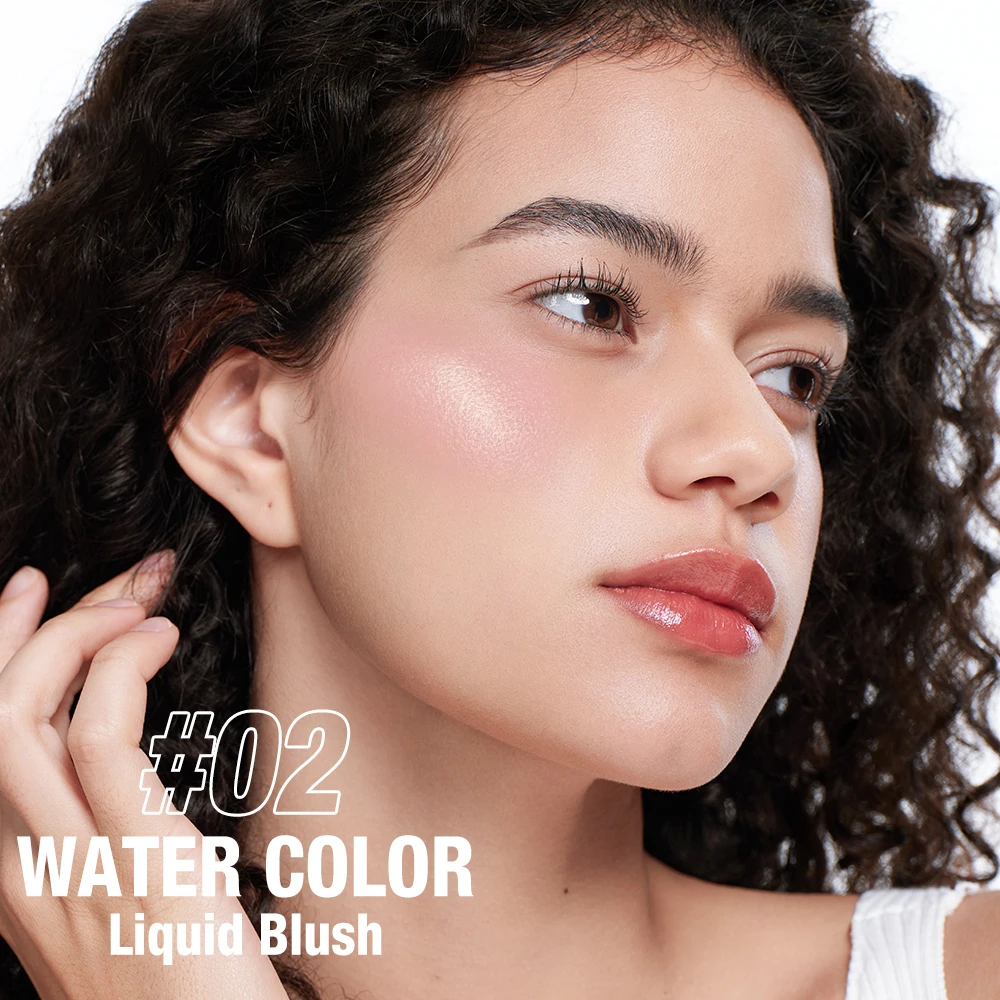 O.TWO.O Watercolor Liquid Blush Moisturizing Long Lasting Natural Silky Non-sticky Matte High Pigment Sexy Red Pink Blush Makeup