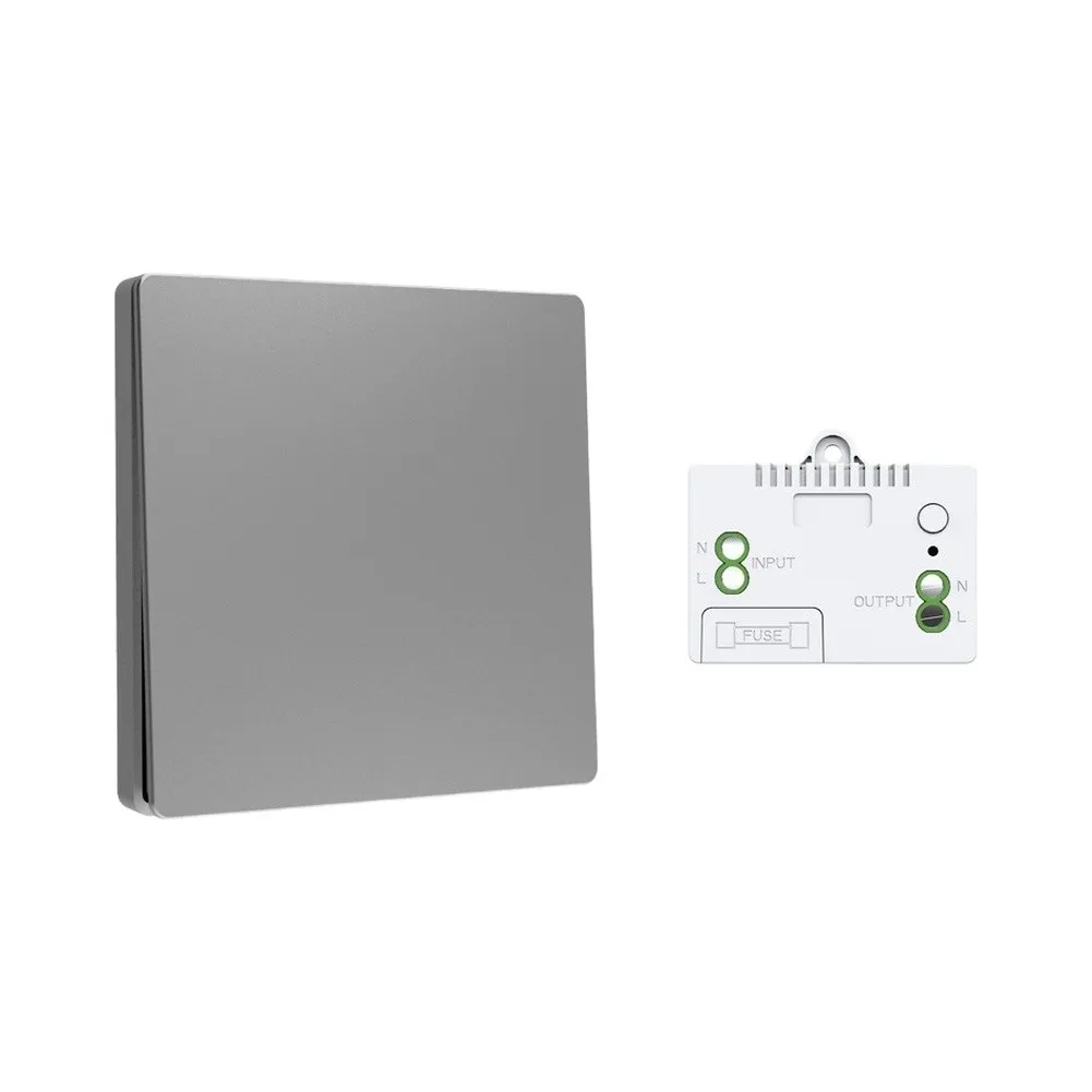 No Battery Wireless Light Switch Self-Generating Power For Home Use RF Remote Control Rocker Style Wall Mounted