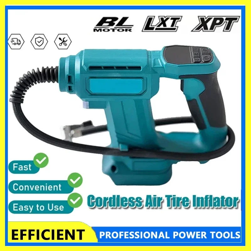 Fit Makita Cordless Air Pump Portable Car Tire Inflator Air Compressor With Digital Display Inflatable Pump For 18V Bettery