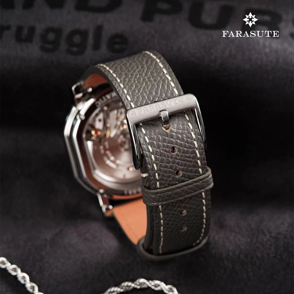 FARASUTE 国際版メンズ機械式時計パイロット時計 4801 ムーブメントレトロクロノグラフトリビュートシリーズメンズ腕時計レロジオ