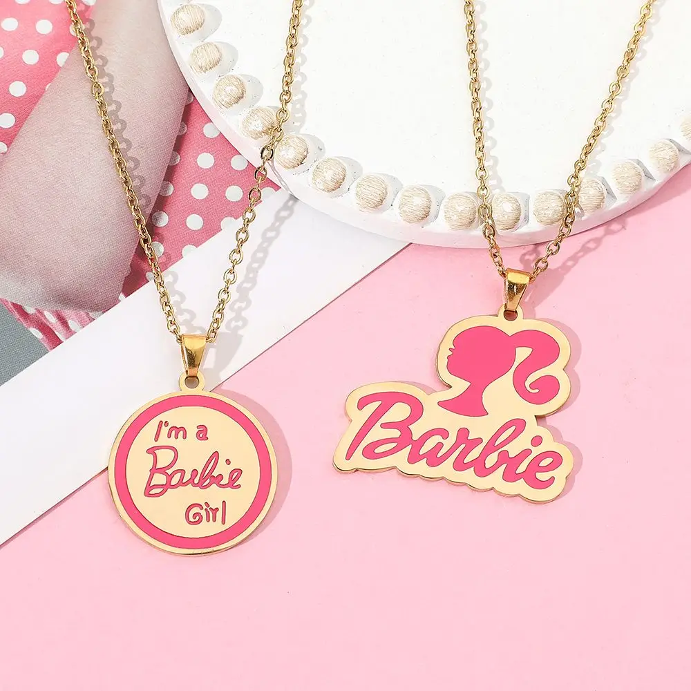 Barbie Necklace, Film and Television Peripherals, Simple, Exquisite, Versatile, Luxury Pendant, Non-fading Gift for Besties