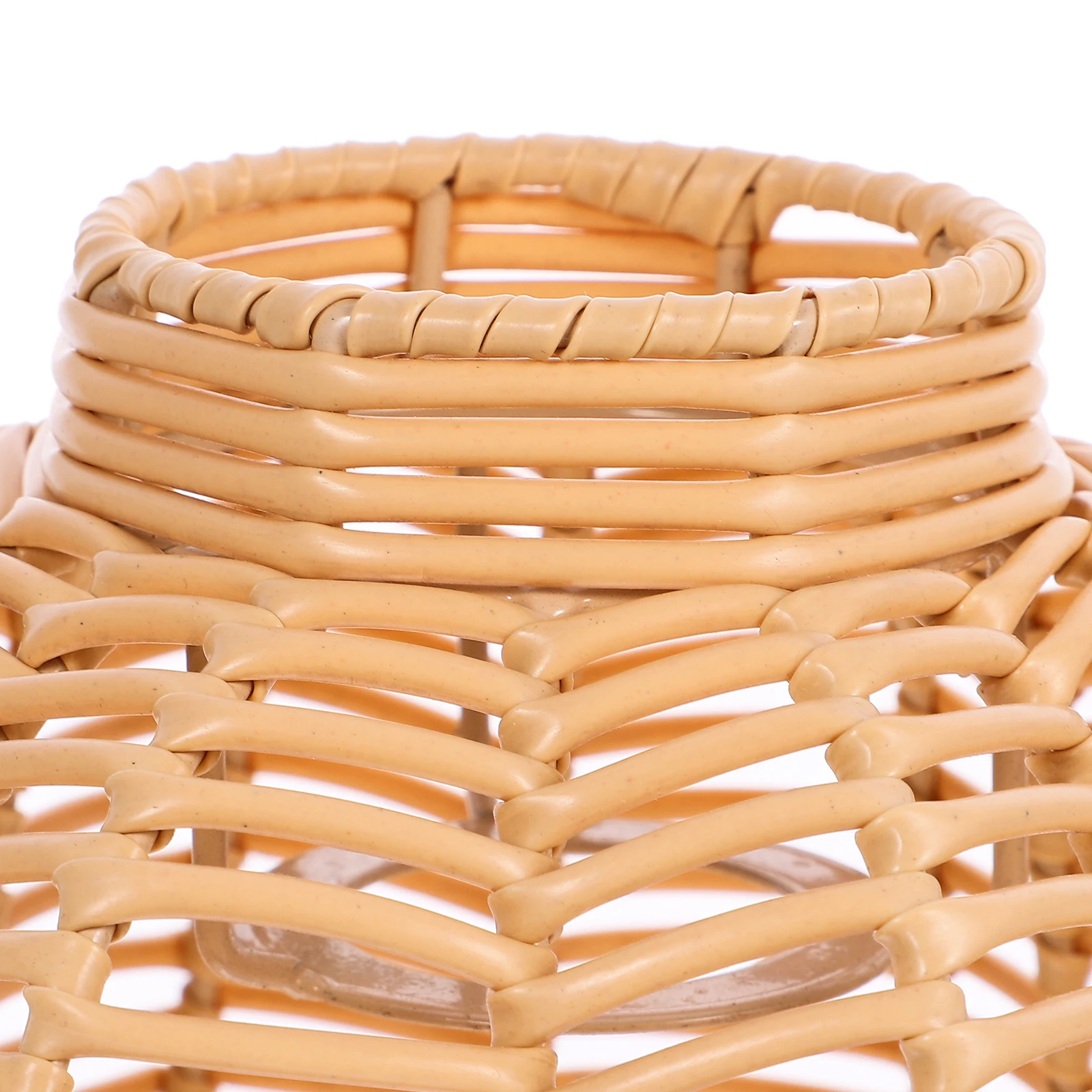 

Woven Pendant Lamp Shade Imitation Rattan Ceiling Light Cover For Home Farmhouse Boho Rustic Hanging Lampshade Replacement