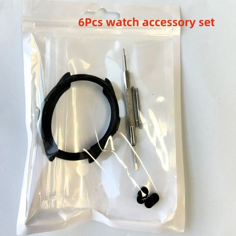 6 Pcs Watch accessory set watch case+dust-proof plug+Stainless Steel Watch Band Spring Bar for Garmin  Forerunner965