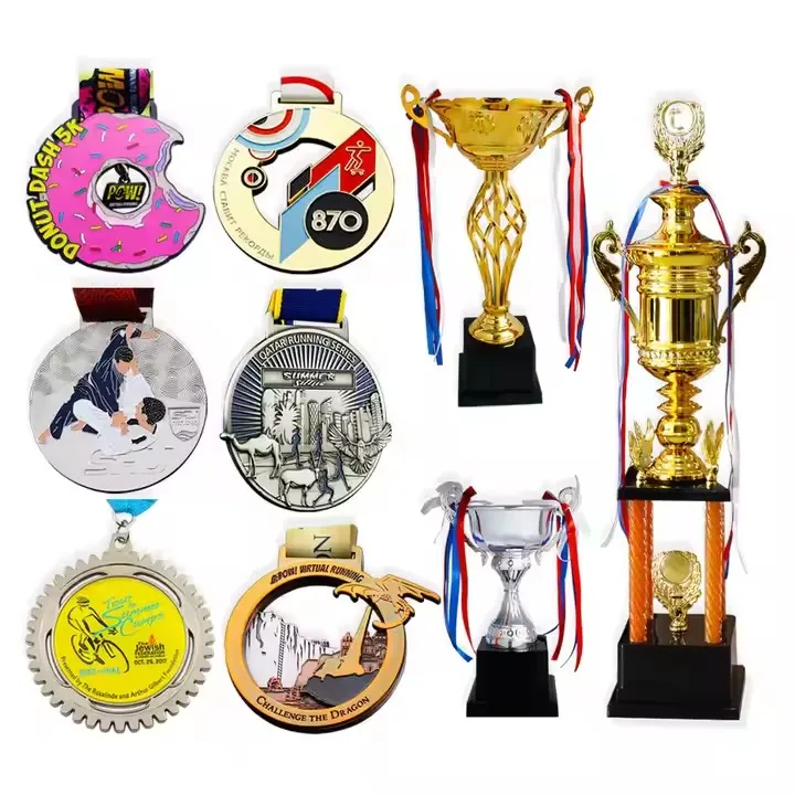 

Manufacturers Custom Cheap Metal Gold Silver Bronze Plated Wrestling Sports Trophy Medals