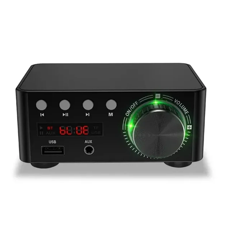 

A73E-50W + 50W 100W Bluetooth 5.0 Amplifier Digital Audio Power Amp Class D USB AUX TF Home Theater Hifi Stereo