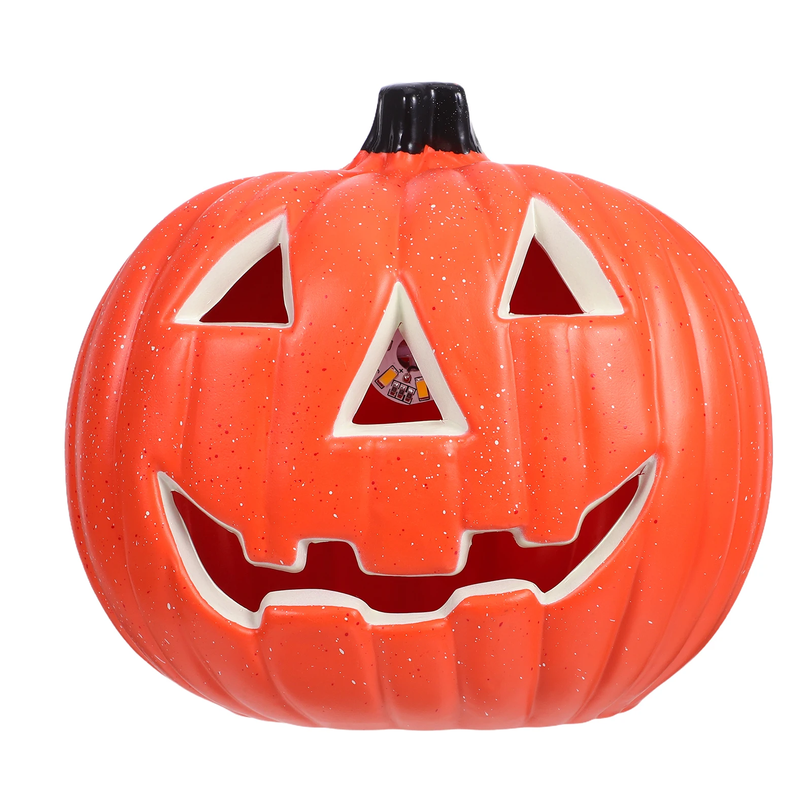 Decorazione di luce arancione azionata a lanterna di Halloween per feste all'aperto al coperto Led Jack O Lanterna Decorazione di zucca Halloween