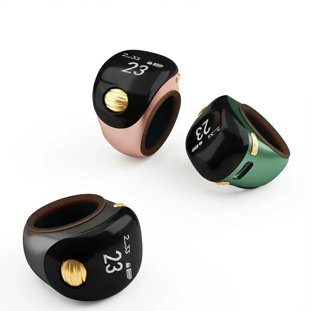 Compteur numérique de doigt de type anneau 3 couleurs, rechargeable Type-C 75 mAh, écran OLED HD réglable, mini compteur de pointage