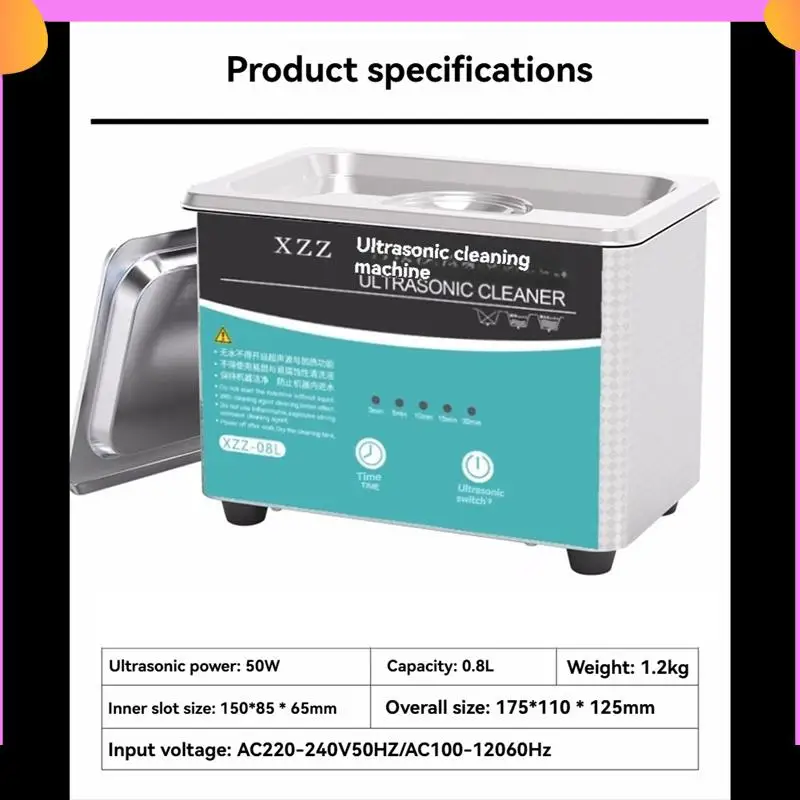 

A23P Ultrasonic Cleaning Machine Mobile Motherboard Maintenance Cleaning Glasses Industrial Parts Cleaning Machine US Plug