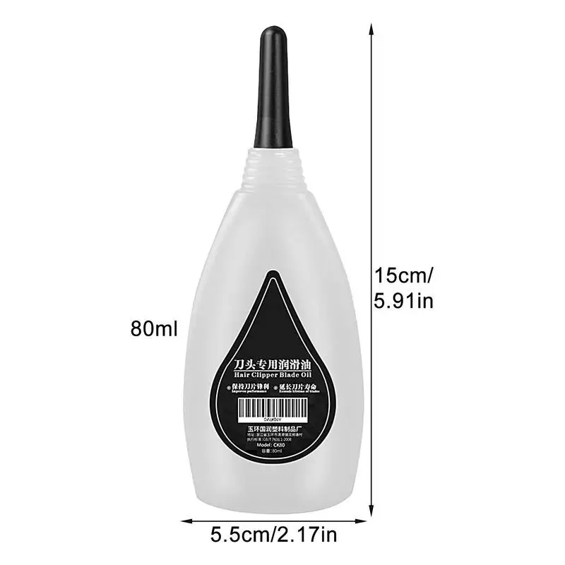 Hair Clipper Blade Oil 80ML Premium Lubricating White Oil For Electric Shaver Beard Trimmer Razor Anti-Rust Protection