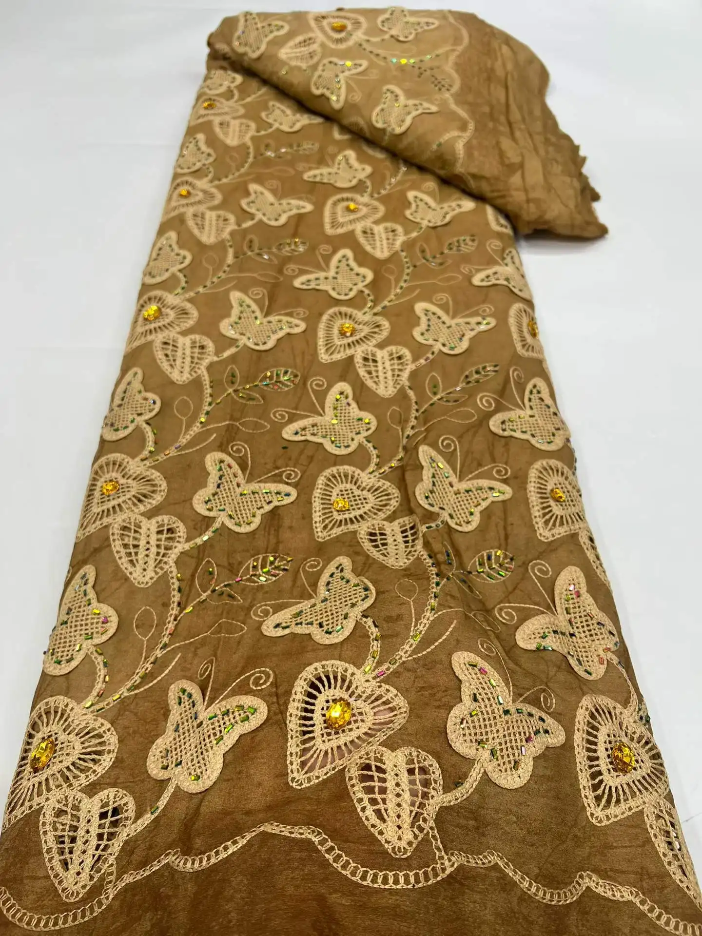 

Хит продаж: Африканские кружевные ткани, хлопковая вышитая ткань, кружево с камнями для свадебных платьев, 5 ярдов