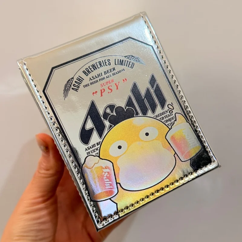 Anime Cartoon Psyduck Sammelkartenspiel Schadenindikator-Würfelset Asahi Bier Psyduck Fan-Sammelkartenspiel Aufbewahrungsbox Geschenk
