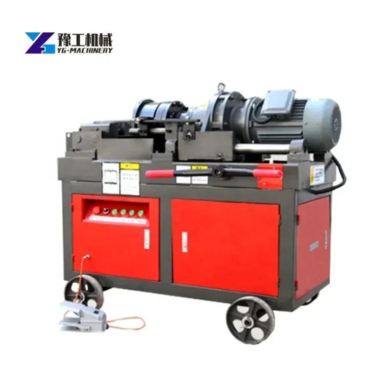 High Speed Automatic Straight 4 Inch Pipe Steel Bar Threading Machine Rebar Construction Machinery