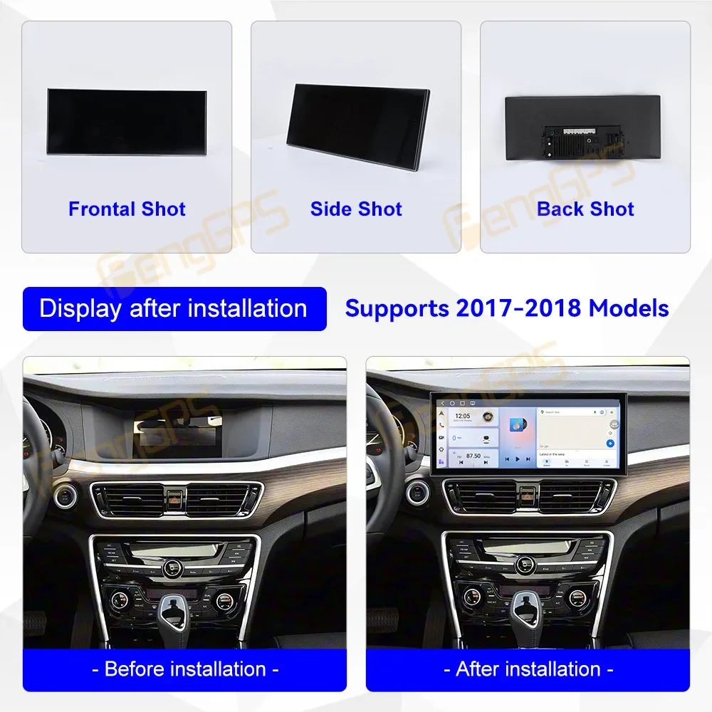 15.8 Inch Android 15 Car Radio for Geely Borui 2017-2018 Wireless CarPlay GPS Navigation DSP Touch Screen Head Unit