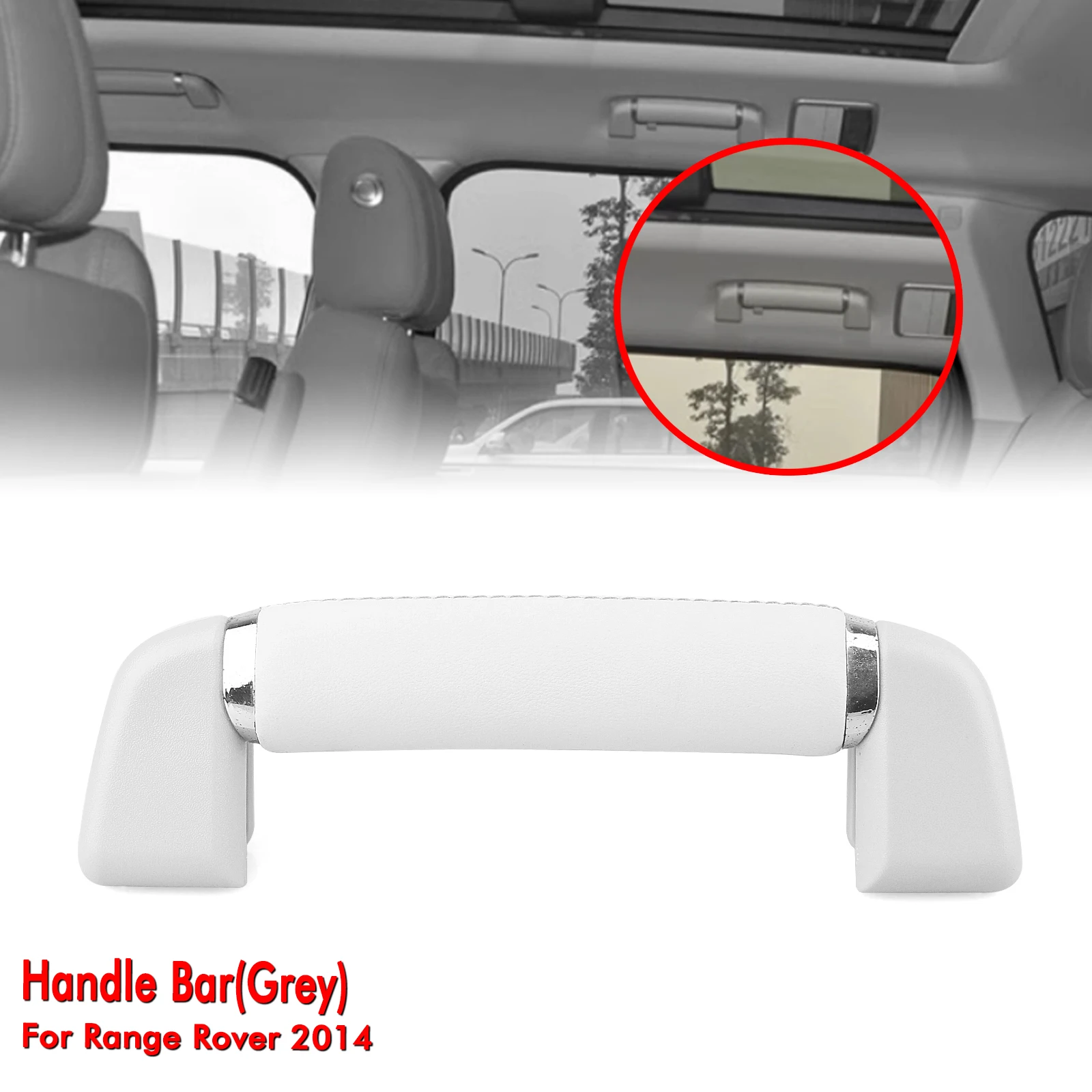 

Pop For Land Rover Range Rover 2013-2021 Gray/Beige/Black Car Interior Roof Dome Grab Handle Upper Catch Kit
