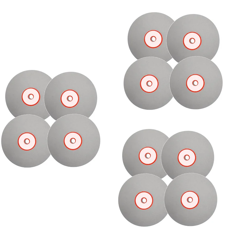

A02F-12Pcs Diamond Polishing Disc 600 800 1200 3000 Grit 6Inch Flat Lap Grinding Wheel Lapping Grinding Disc Tool