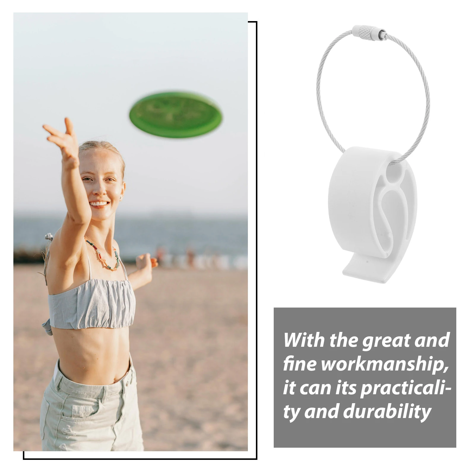 

3pcs Extreme Flying Disc Holder Clip Disk Clasp Carrying Accessory PE Material Lightweight Outdoor Sport Toy Beach Disc