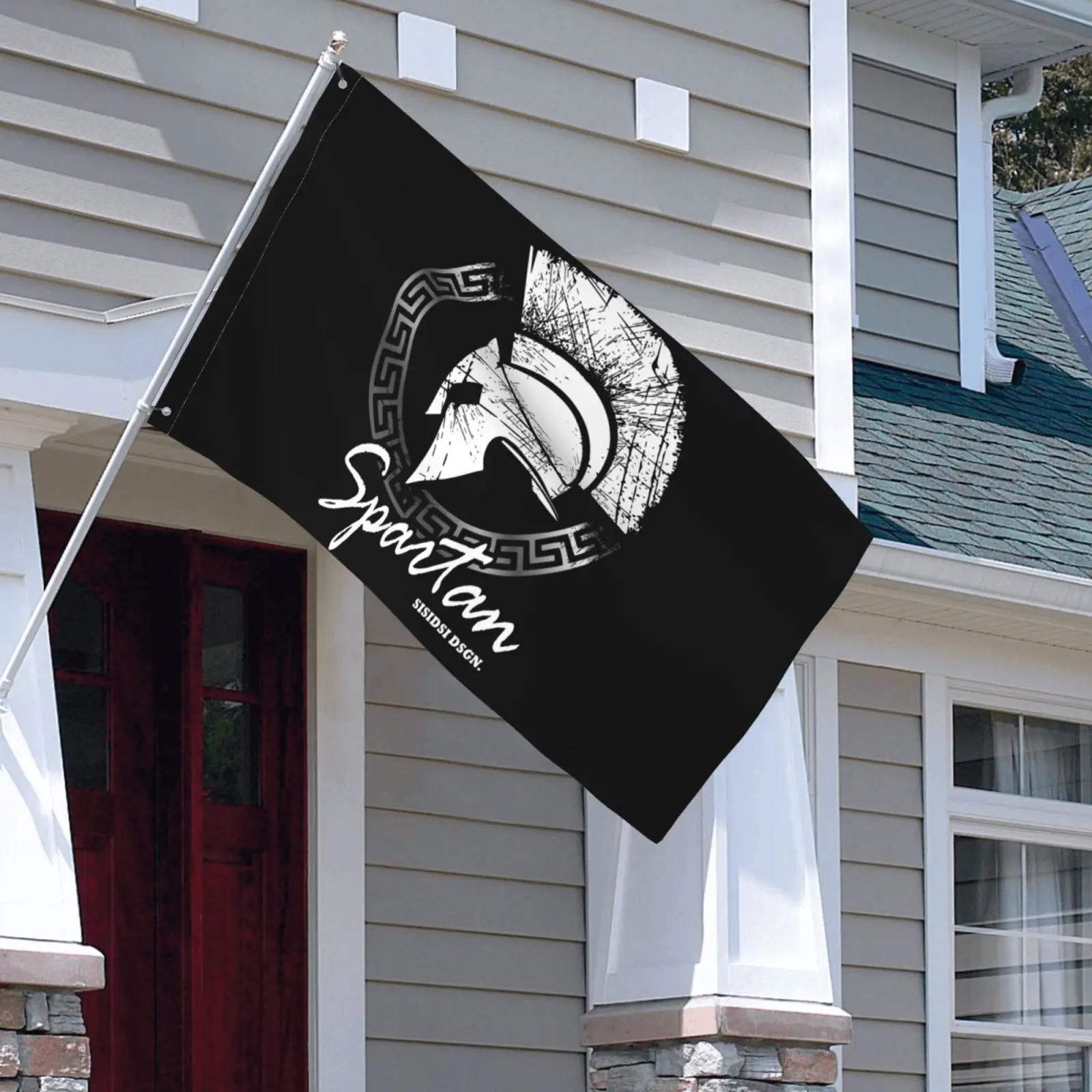 Spartan This Is Sparta Legend Hellas Flag Banner Vivid Polyester Vivid Color Graphic Printed Opening Celebration