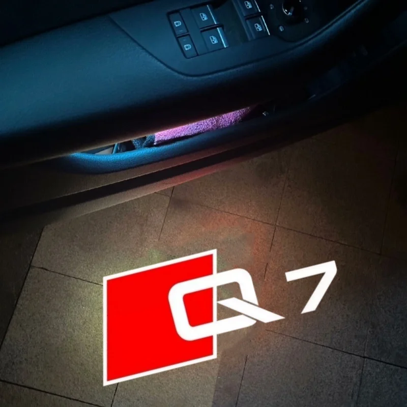 

For Audi A1 A6 A5 A7 A8 A4 B5 6 S3 4 5 RS3 Q3 Q5 8R Q7 Q8 TT A3 LED Car Decoration Lamp Door Laser Projector Auto Accessories