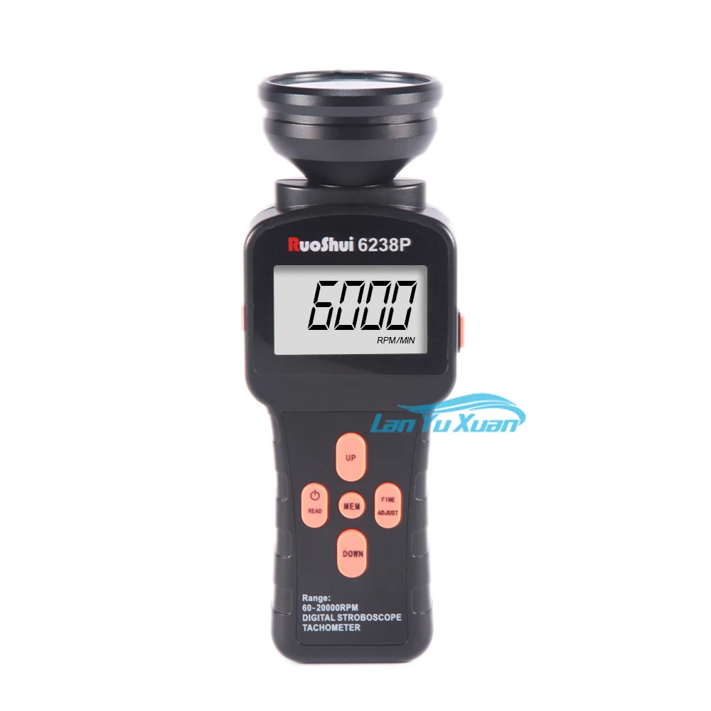 6238P RuoShui 60 To 39999 RPM/FPM Digital Stroboscope Tachometer