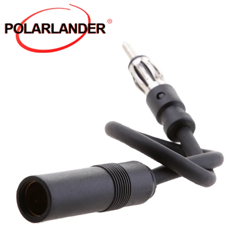 Antenna Extension Cord in Black Cable 35cm M/F Connector  AM/FM Radio Adapter  Car Auto Vehicle Extension Cable for Antenna Plug