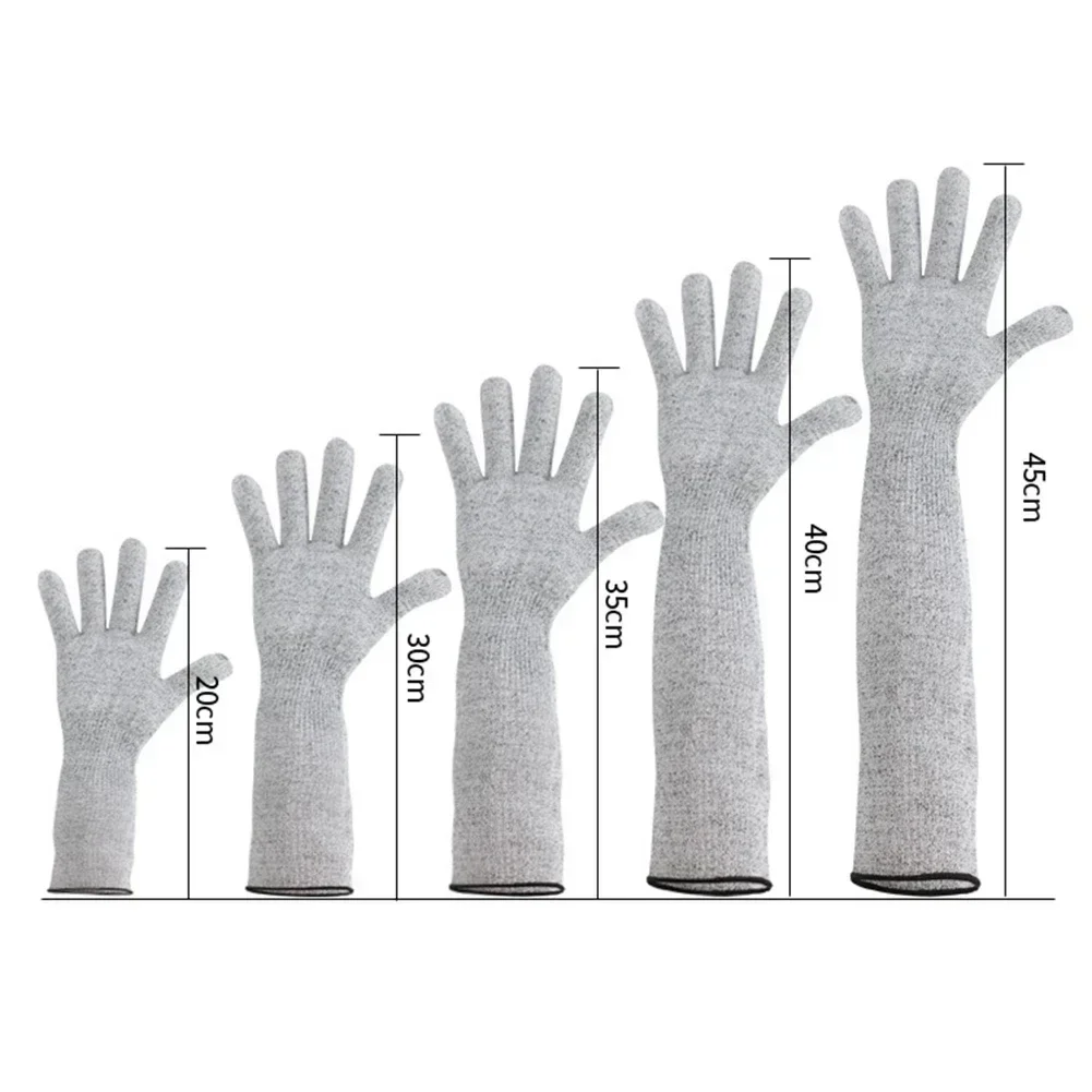 1/2PCS Level 5 HPPE Safety Sleeves Anti Cut Arm Puncture Gloves Cutting Resistant Bracers Protector Household Breathable Gloves