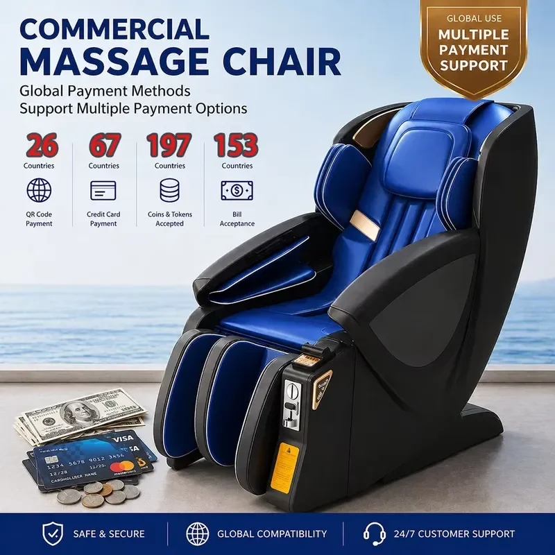 2026 GUOHENG QR Code Payment Coin BILL Vending Massage Chair Business Payment Credit Card COMMERCIAL MASSAGE CHAIR