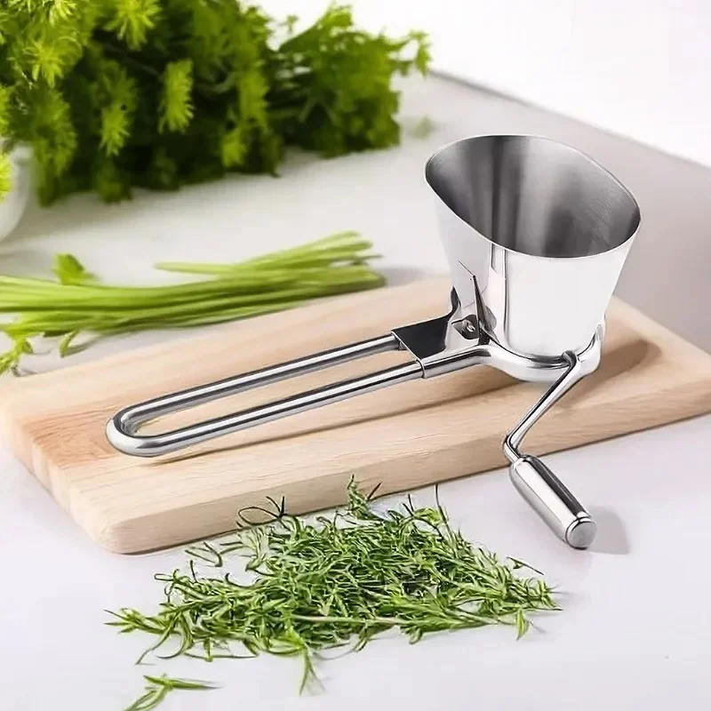 Herb Mill Shredder Stainless Steel Rotary Vegetable Grater Parsley Vanilla Grinder Coriander Mint Cutter Metal Handheld Grinding