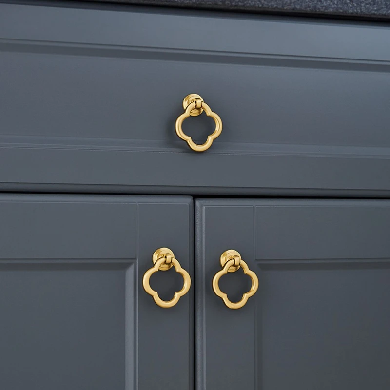 

New Chinese Style Solid Brass Furniture Handles Golden Handles for Cabinets and Drawers Hardware Fitting Kitchen Cabinet Handles