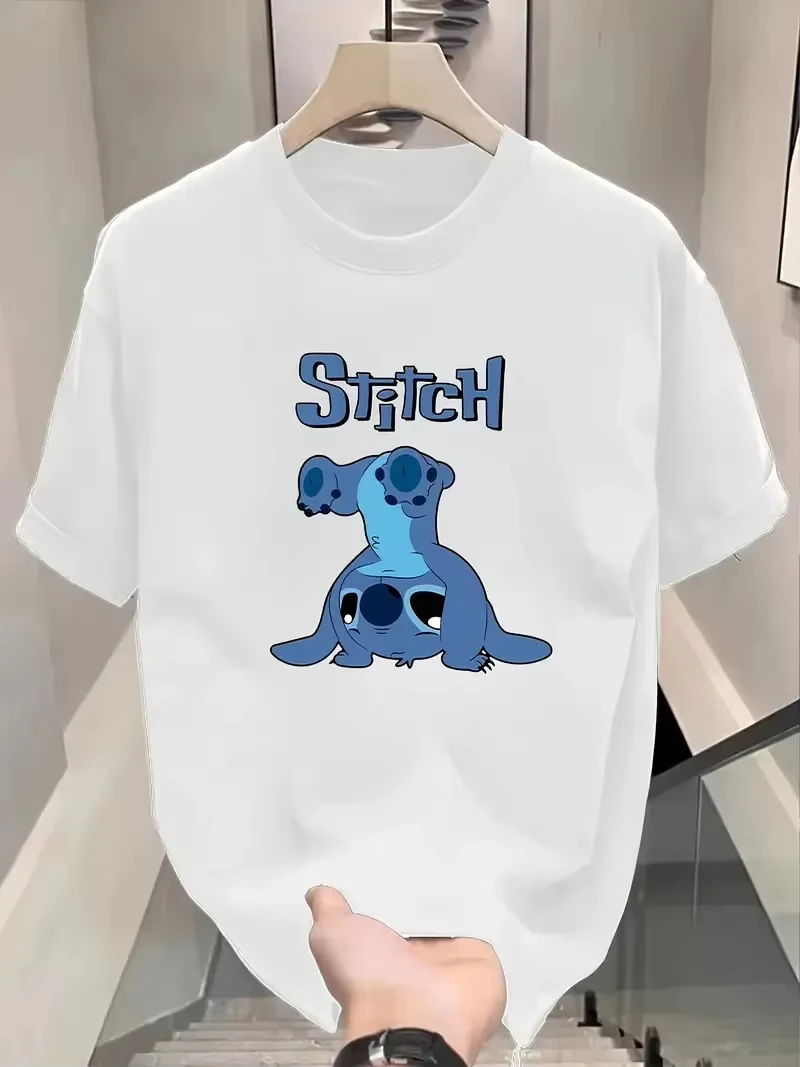 

2025 Summer New Disney T Shirt Men's Women Cartoon Cotton Top Streetwear Casual Trendy Oversized Loose Clothing Couple Unisex