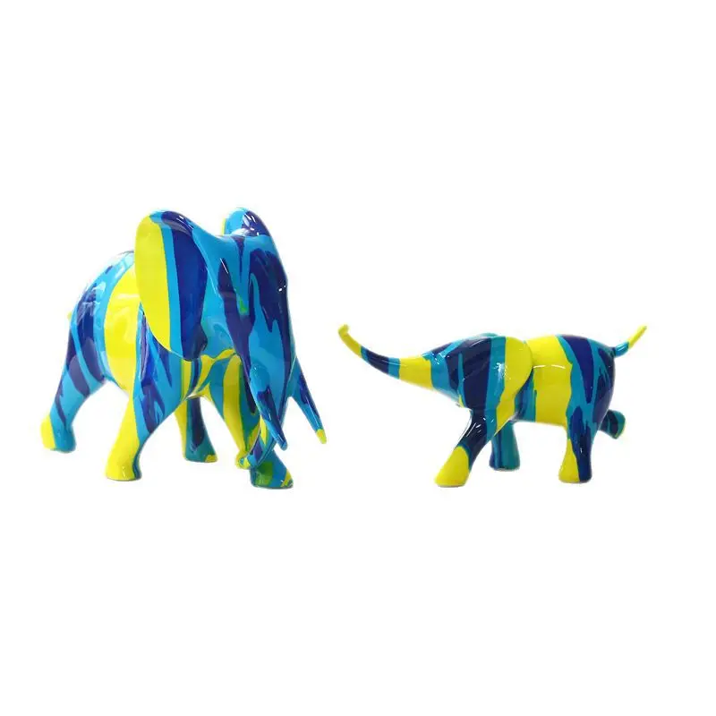 

Color baby elephant resin handicrafts bedroom desk living room TV cabinet decoration home soft decoration decoration