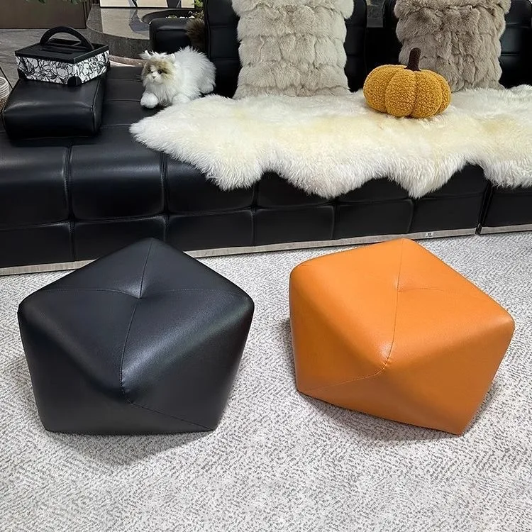 AOLIVIYA Changing Shoe Chair Hallway Bench Living Room Foot Stool Ottomans Lazy Rest Pedal Octagonal Sofa Light Luxury