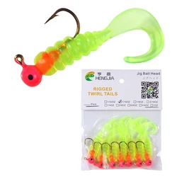 7Pcs/bag HENGJIA Peche Leurre Souple Jigging Soft Bait 1.75G Wobblers Silicone Lead Head Soft Fishing Lure Carp Fishing