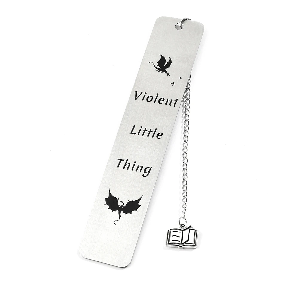 Stainless Steel Bookmarks Gothic Fourth Wing Dragon Metal Bookmark Gifts for Women Men Book Lover Fans Reading Accessories