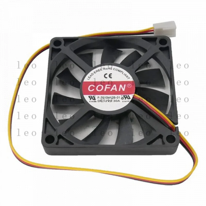 مروحة تبريد صامتة PP F-7010H12B-01 12V 0.3A 70*70*10mm #3