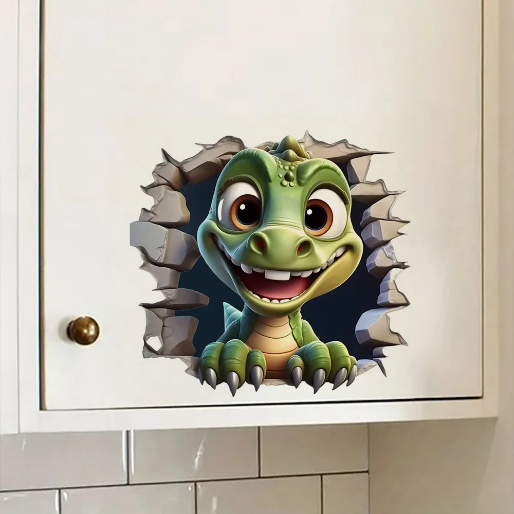 

Vinyl Material] Cute Dinosaur Heat Transfer Vinyl Decal Stickers, Bedroom Entryway Living Room Porch Home Decoration Wall