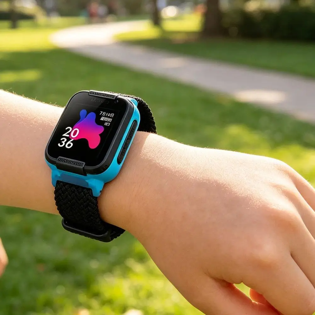Universelles magnetisches Smartwatch-Nylonarmband mit Schnalle für Kinder 15/16/17mm Atmungsaktives, verstellbares, elastisches Ersatzarmband – Detail 21