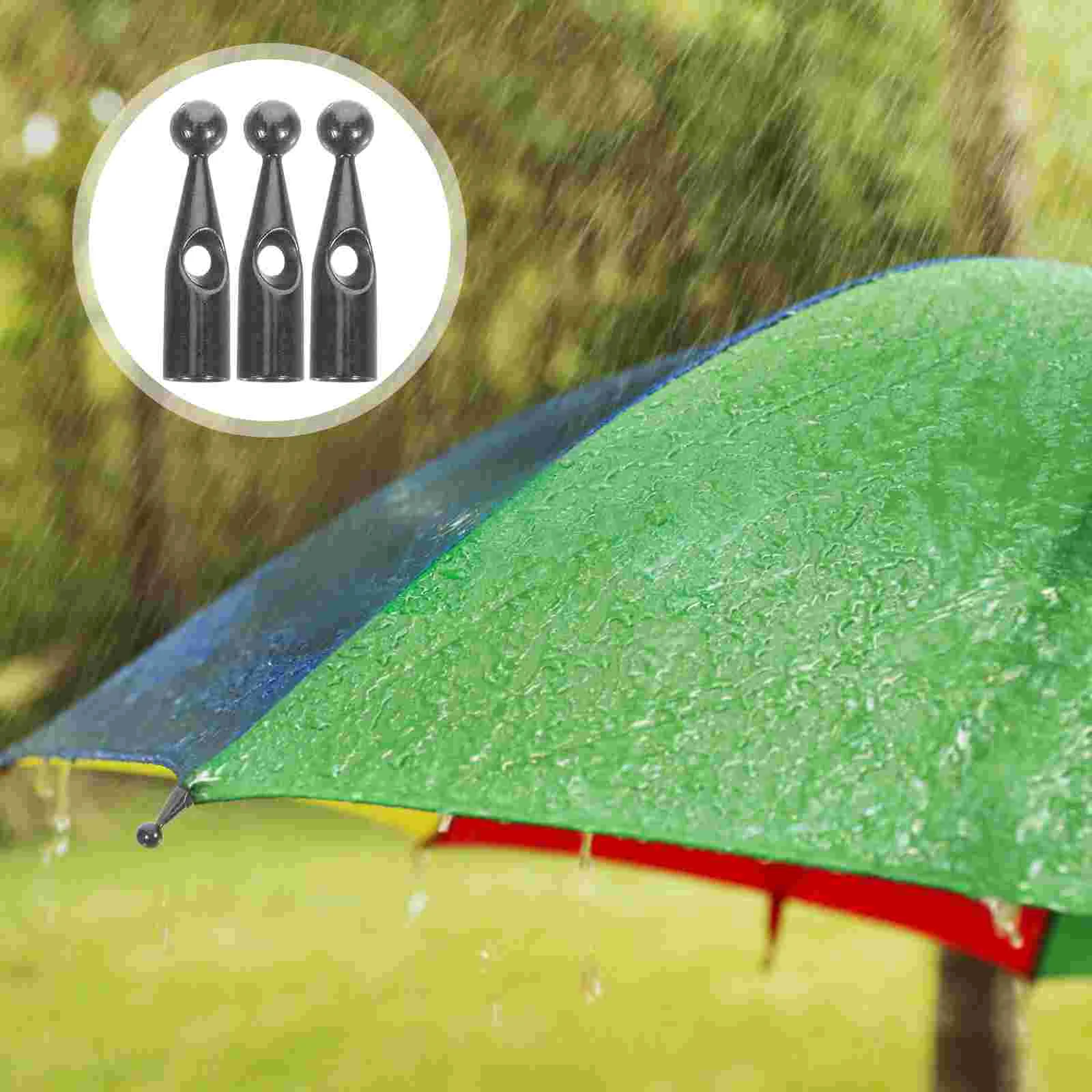 10 Pcs Umbrella Tail Beads Umbrellas for Rain Repairing Small Folding Replacement Bone Covers