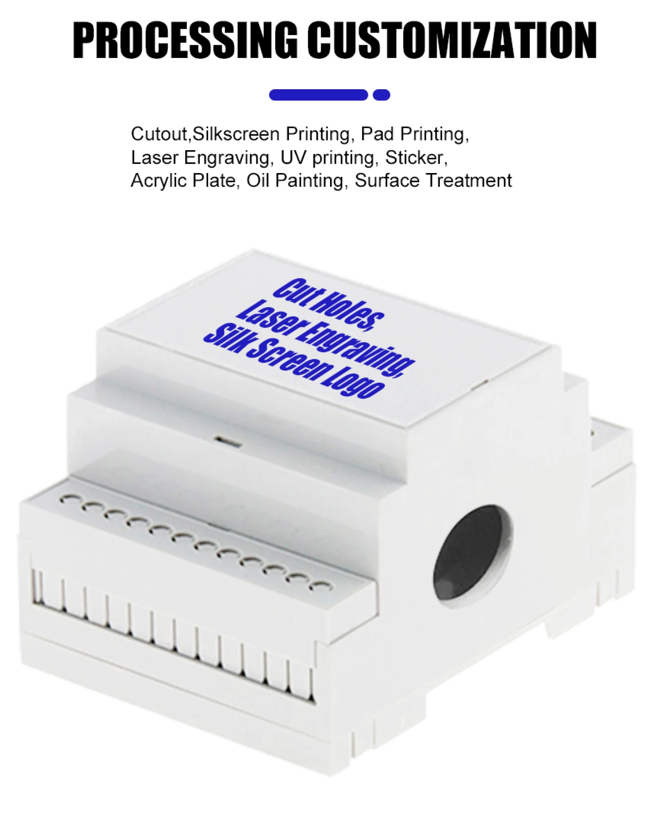 SZOMK 1Pcs DIN Rail PLC Junction Box Plastic Electronics Box Project Case 150x90x58mm/70x80x58mm High Quality