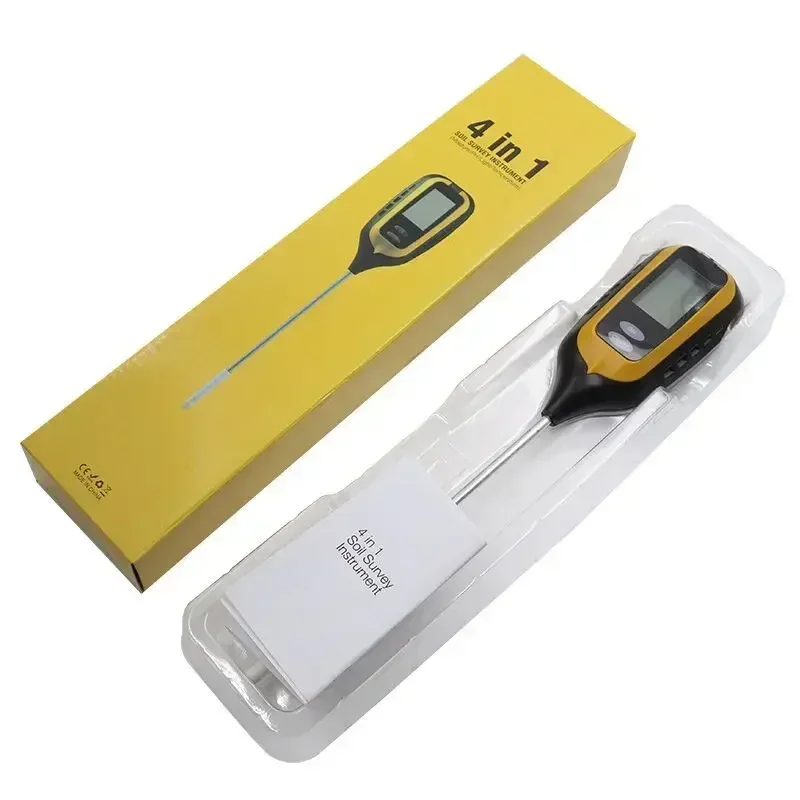 

Цифровой 4 в 1, pH-метр почвы, монитор влажности, тестер температуры и солнечного света для горшков, садовых растений, сельского хозяйства с подсветкой