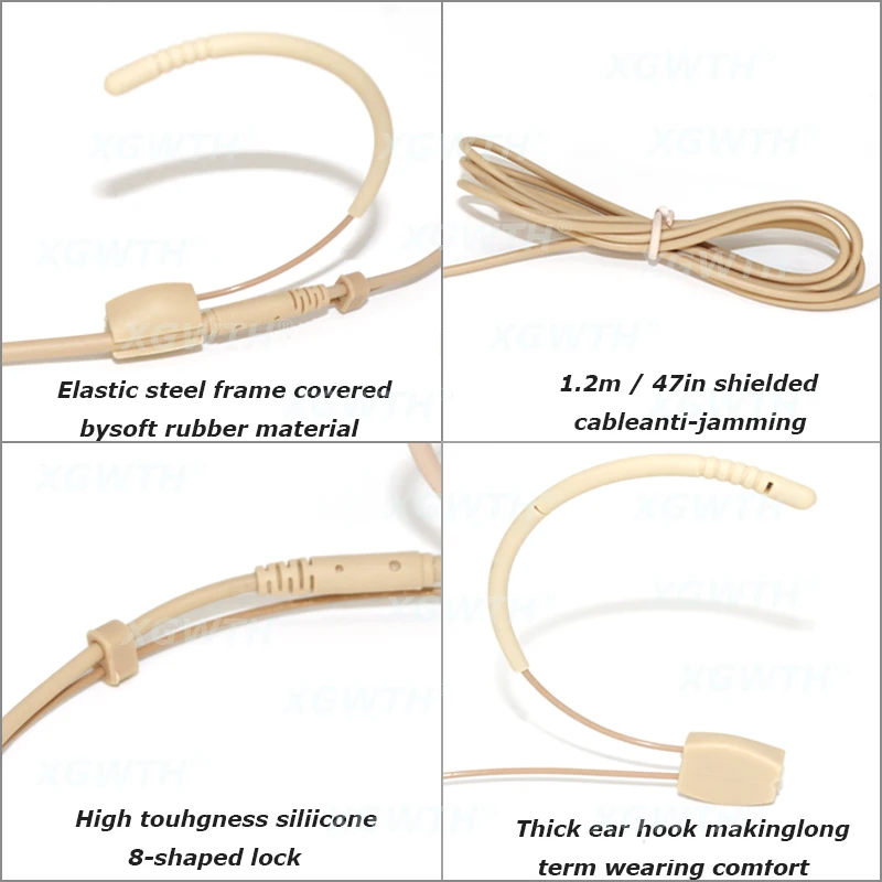 Headset Microphone Double Headband Head Wearing Omnidirectional Mic for Shure Sennheiser AKG MiPro Audio Technica 4Pin 3Pin TA4F