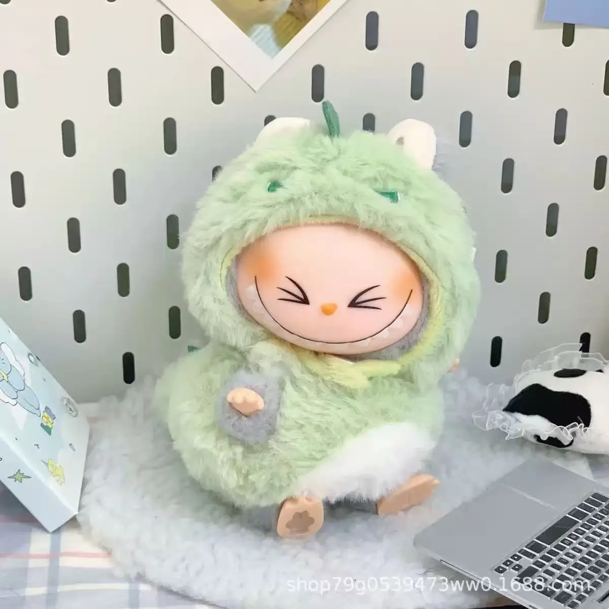 17 centimetri Labubu Vestiti Vestito Seduta Partito Labubu I II Idol I Mostri Vinile Bambola Mantello Vestito DIYOutfit Abbigliamento Cappello Accessori