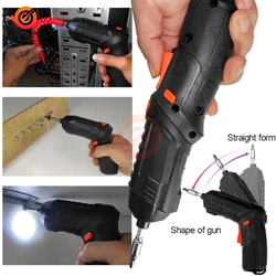 Electric Screwdriver Cordless 31 in 1 Rotated 90 Degrees Rechargeable Portable Screwdriver 15 in 1 for Home Office DIY Tools