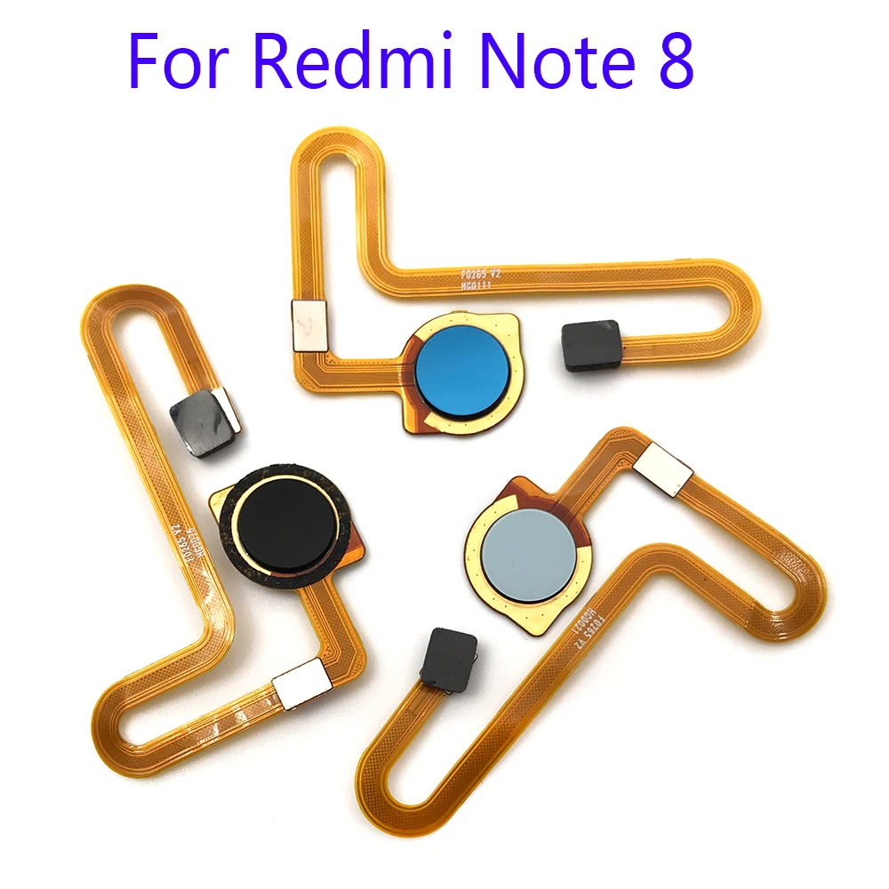 

10PCS Lots NEW Fingerprint Sensor Home Return Key Menu Button Flex Ribbon Cable For Xiaomi Redmi Note 8 Replacement Parts