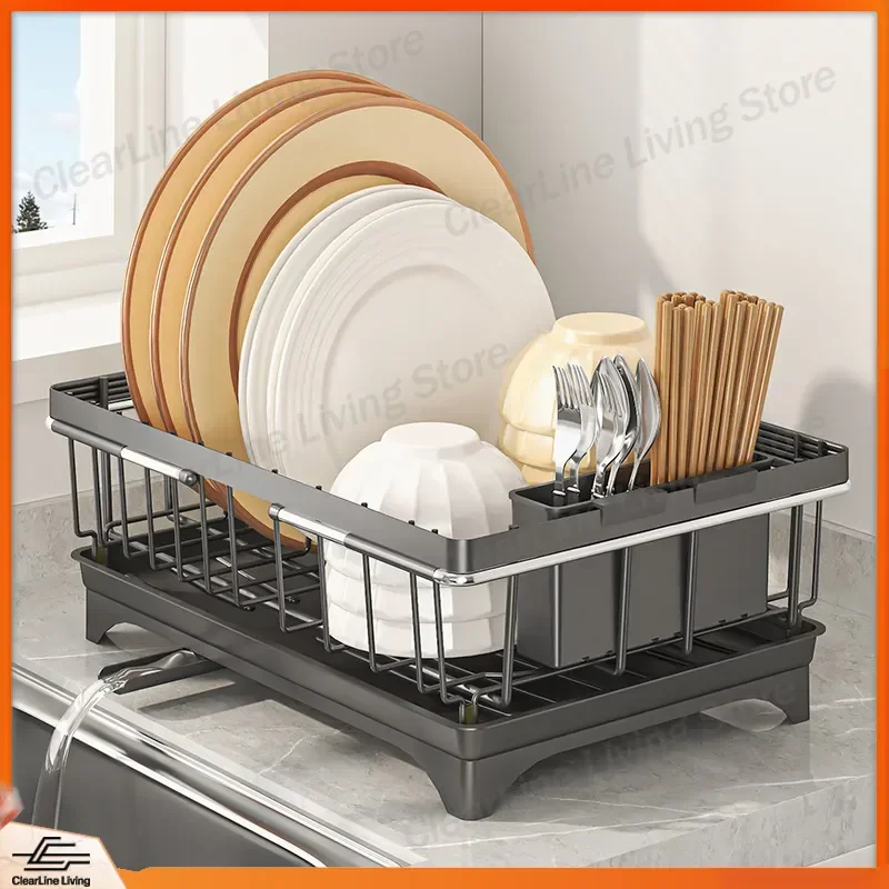 Sink Drain Basket Dish Rack for Kitchen Sink Vegetable Basin Dish Storage Shelf Adjustable Dish Drying Rack