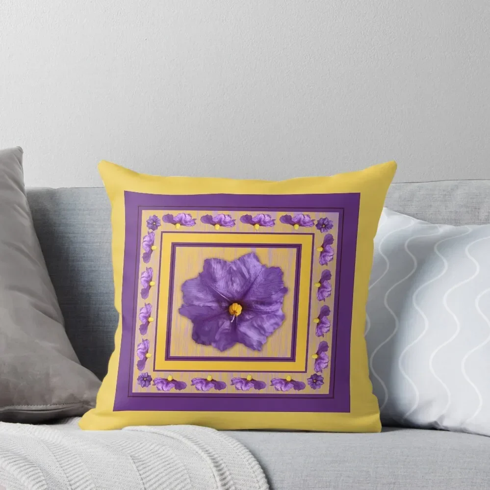 Purple Wildflower Throw Pillow ornamental pillows pillowcases for sofa cushions pillow