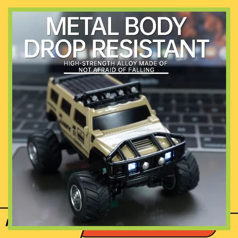 2025 1:64 Hummer Off-Road Remote Control Vehicle With Adjustable Speed Light Suspension Mobile Phone Control Toy Gift