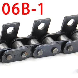1PC 1.5 Meters 06B-1 Roller Chain Single Side Straight Plate Conveyor Drive Transmission Chain With 1 Ear Single Hole