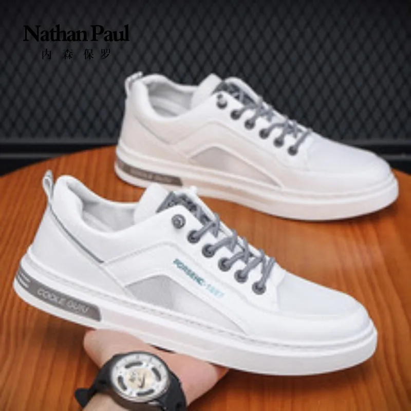 

Популярные легкие сетчатые дышащие универсальные повседневные туфли для доски, новинка 2025 года, модная уличная мужская обувь