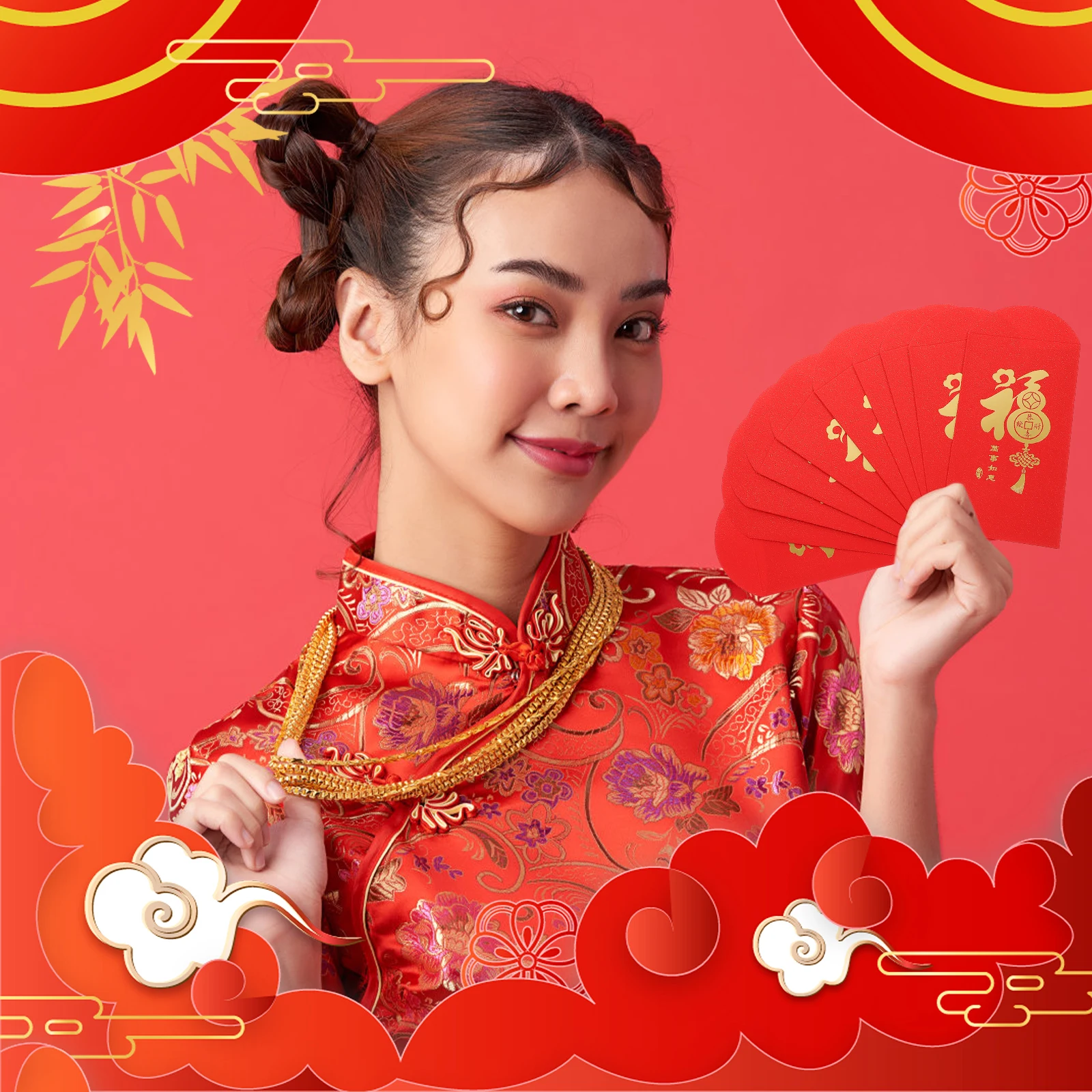 

2023 Large Envelopes Chinese New Year Packets Kids Creative Spring Festival Gift Red Money Packet Lucky Wedding Celebration